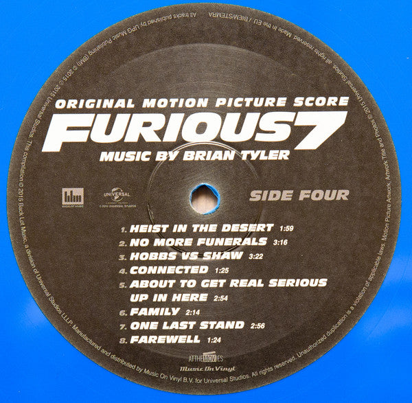 Brian Tyler - Furious 7 (Original Motion Picture Score) | Mint (M) Mint (M)-The Happy Cap