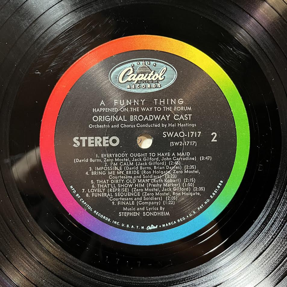 "A Funny Thing Happened On The Way To The Forum" O - A Funny Thing Happened On The Way To The Forum (VINYL) | Excellent+ (EX+) Excellent (EX)-The Happy Cap