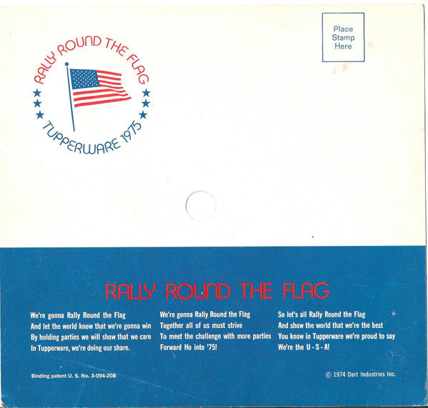 Unknown Artist - Rally Round The Flag - Tupperware 1975 | Near Mint (NM) Near Mint (NM)-The Happy Cap