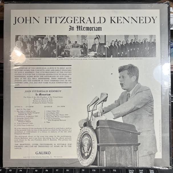 John F. Kennedy - In Memoriam (The Voice Of The 35th President Of The United States) (VINYL) | Mint (M)-The Happy Cap