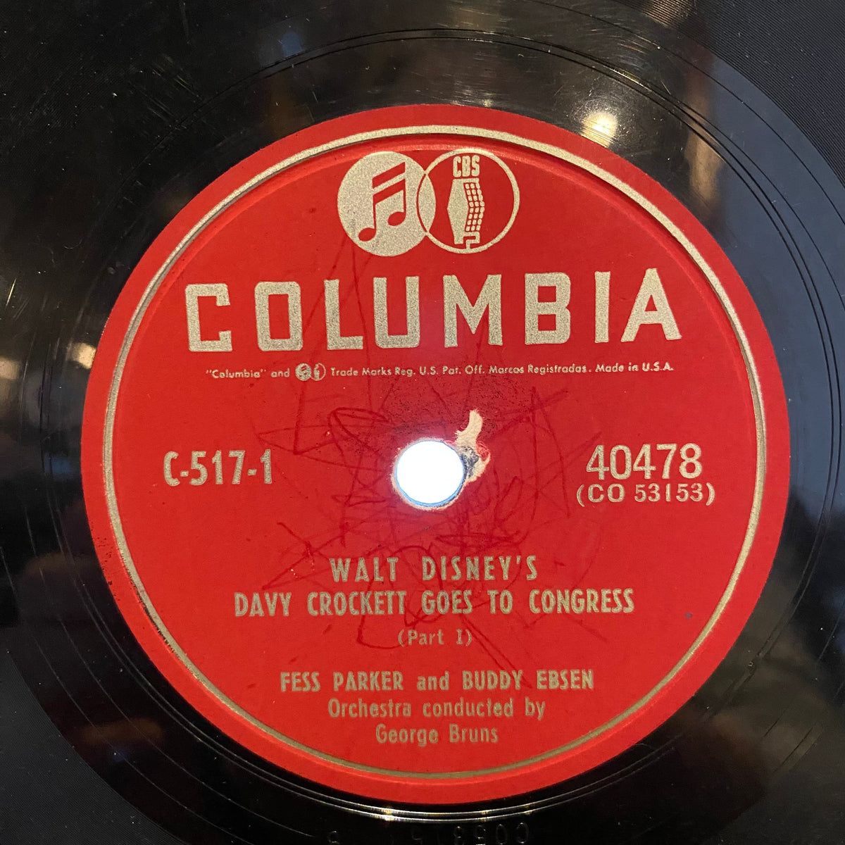 Fess Parker - Davy Crockett Goes to Congress | Good Plus (G+) Very Good (VG)-The Happy Cap