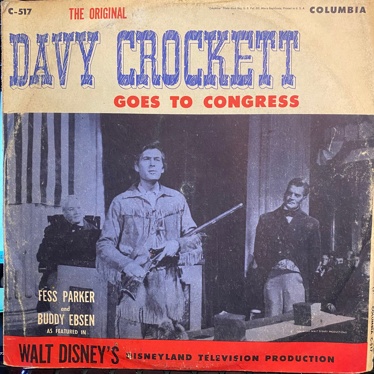 Fess Parker - Davy Crockett Goes to Congress | Good Plus (G+) Very Good (VG)-The Happy Cap