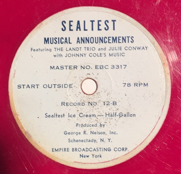 The Landt Trio - Sealtest Musical Announcements | Excellent (EX) Generic-The Happy Cap