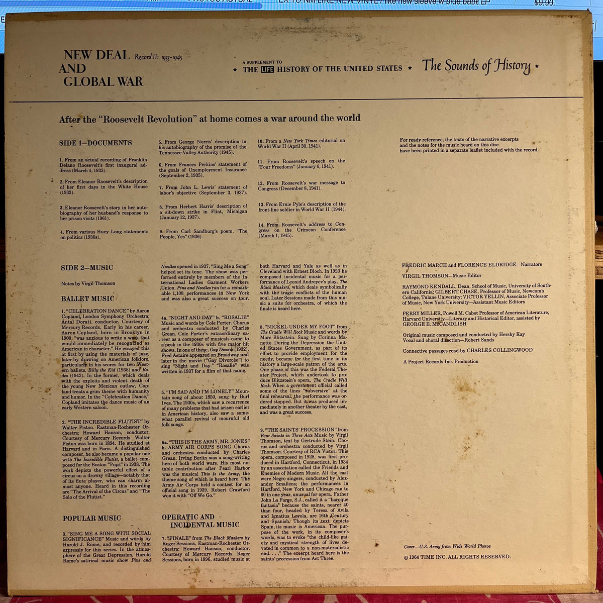 Various - The Sounds Of History Record 11: 1933-1945 / New Deal And Global War | Near Mint (NM) Excellent (EX)-The Happy Cap