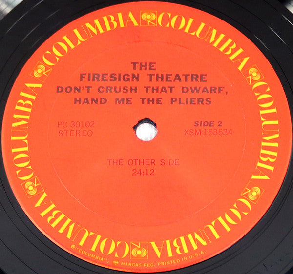 The Firesign Theatre - Don't Crush That Dwarf, Hand Me The Pliers | Near Mint (NM) Near Mint (NM)-The Happy Cap