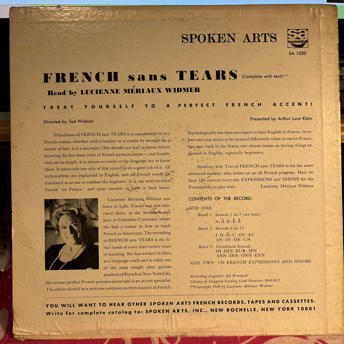 Lucienne Meriaux Widmer - French Sans Tears | Near Mint (NM) Excellent (EX)-The Happy Cap