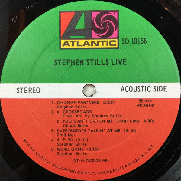 Stephen Stills - Stephen Stills Live | Near Mint (NM) Near Mint (NM)-The Happy Cap