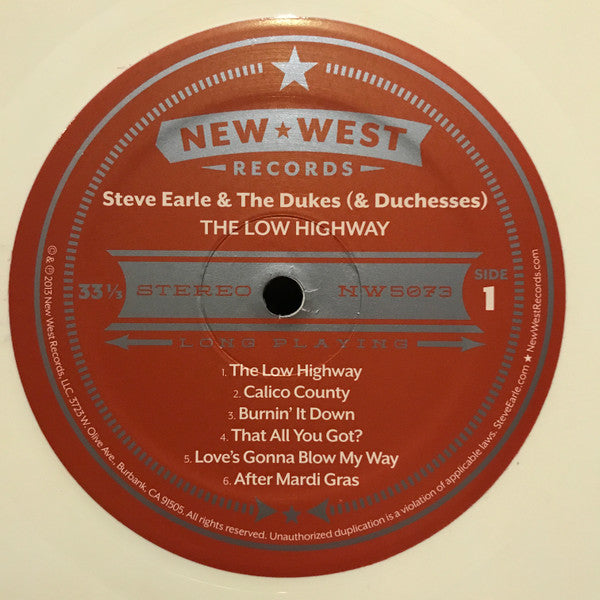 Steve Earle & The Dukes (And Duchesses) - The Low Highway | Mint (M) Mint (M)-The Happy Cap
