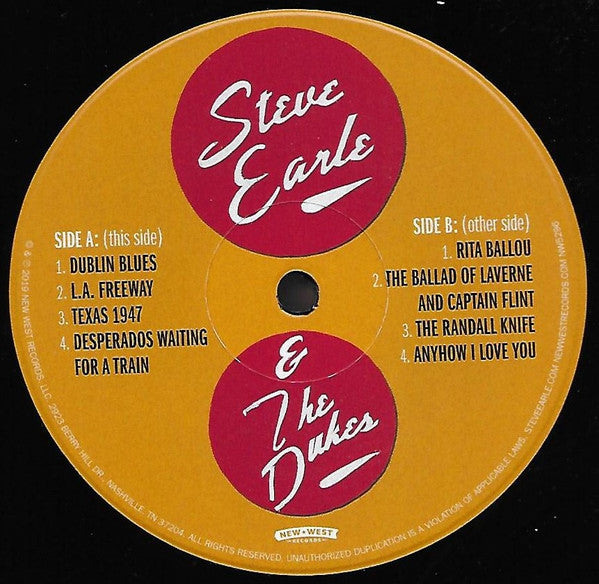 Steve Earle & The Dukes - Guy | Mint (M) Mint (M)-The Happy Cap