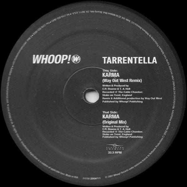 Tarrentella - Karma | Very Good Plus (VG+) Very Good Plus (VG+)-The Happy Cap