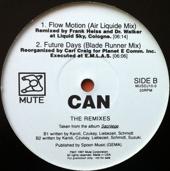 Can - The Remixes (12" VINYL) | Excellent+ (EX+) Generic-The Happy Cap