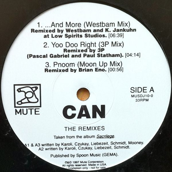 Can - The Remixes (12" VINYL) | Excellent+ (EX+) Generic-The Happy Cap