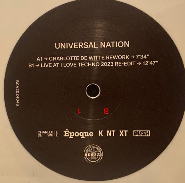 Universal Nation (Charlotte de Witte Rework + Live at I Love Techno 2023 Re-Edit) | Mint (M) Mint (M)-The Happy Cap