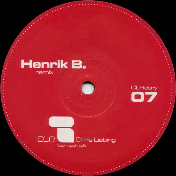 Chris Liebing - Too Much Talk / Weather E.P. (Remixes)(VINYL) | Excellent (EX) Near Mint (NM)-The Happy Cap