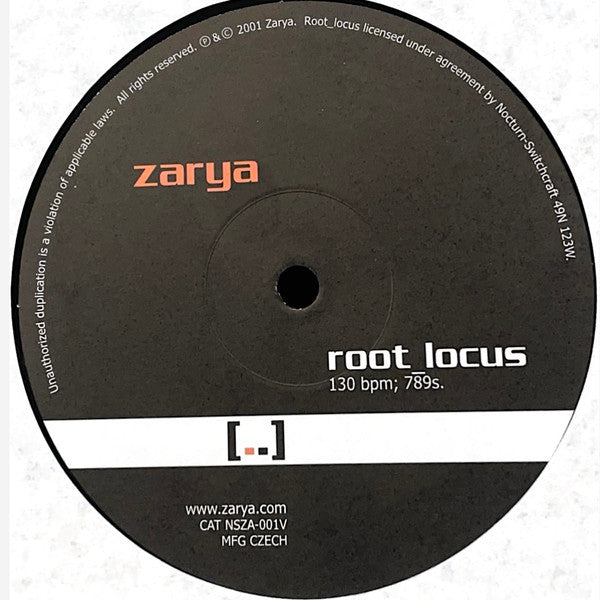 Zarya - Root_Locus / Laufer (VINYL) | Excellent (EX) Near Mint (NM)-The Happy Cap