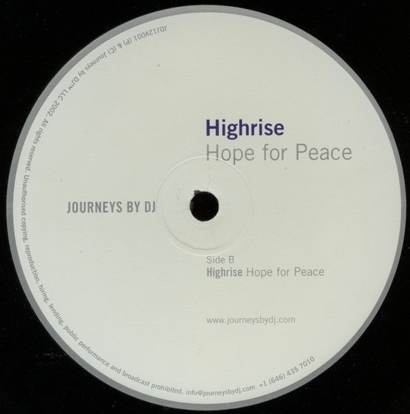Highrise - Hope For Peace (VINYL) | Generic-The Happy Cap