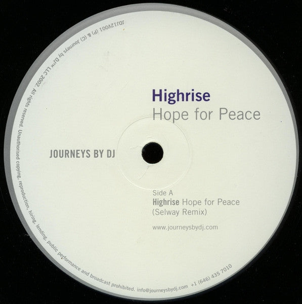 Highrise - Hope For Peace (VINYL) | Generic-The Happy Cap