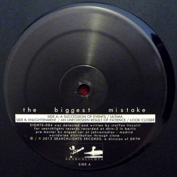 Staffan Linzatti - The Biggest Mistake (VINYL) | Near Mint (NM) Generic-The Happy Cap