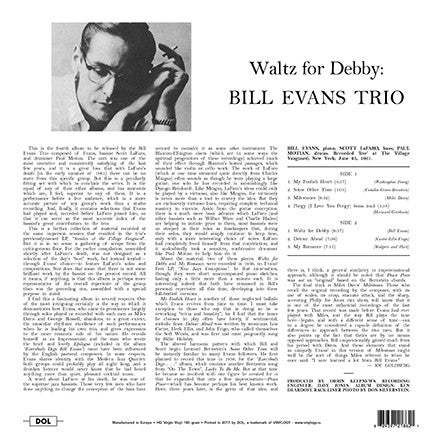 The Bill Evans Trio With Scott LaFaro, Paul Motian Waltz For Debby DOL LP, Album, RE, 180 Mint (M) Mint (M)-The Happy Cap