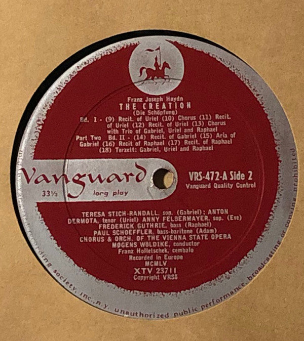 Joseph Haydn - The Creation (Die Schöpfung) | Very Good Plus (VG+) Very Good (VG)-The Happy Cap