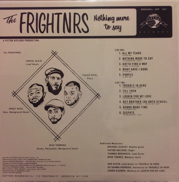 The Frightnrs - Nothing More To Say | Mint (M) Mint (M)-The Happy Cap