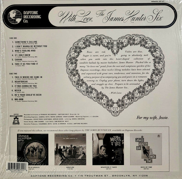 The James Hunter Six - With Love | Mint (M) Mint (M)-The Happy Cap
