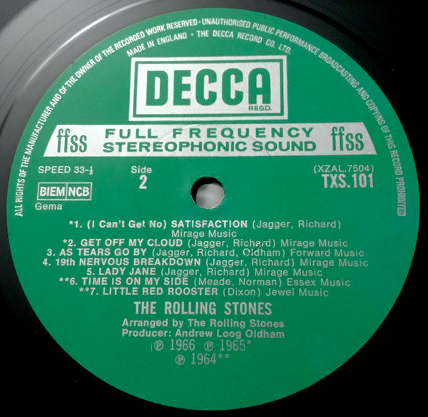 The Rolling Stones - Big Hits [High Tide And Green Grass] | Near Mint (NM) Near Mint (NM)-The Happy Cap