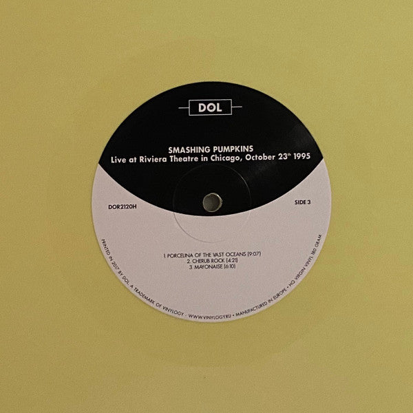 The Smashing Pumpkins Live at Riviera Theatre in Chicago, October 23th 1995 DOL 2xLP, Unofficial, Yel Mint (M) Mint (M)-The Happy Cap