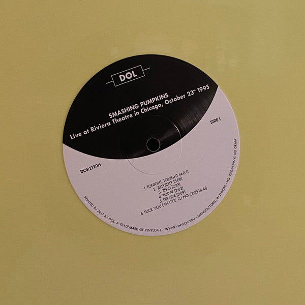 The Smashing Pumpkins Live at Riviera Theatre in Chicago, October 23th 1995 DOL 2xLP, Unofficial, Yel Mint (M) Mint (M)-The Happy Cap