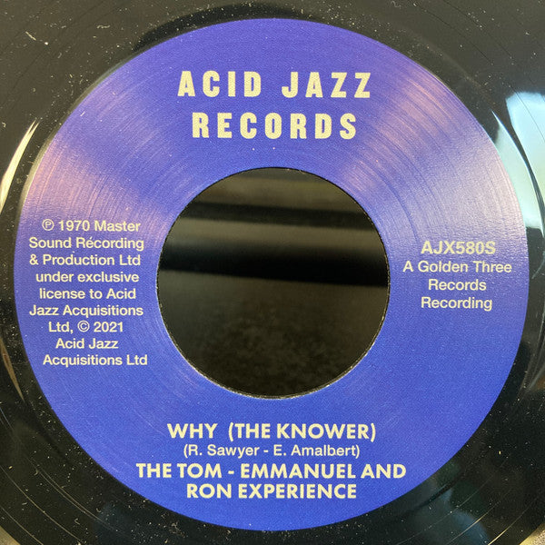 The Tom - Emmanuel And Ron Experience - Why (The Knower) / When You Lose Your Groove | Mint (M) Generic-The Happy Cap