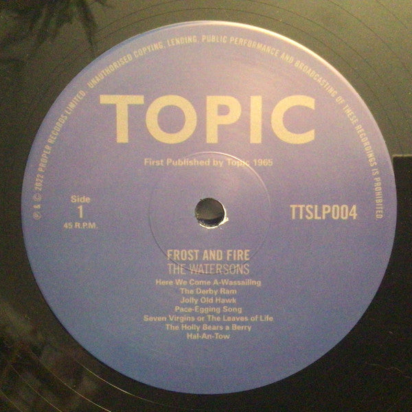 The Watersons - Frost And Fire (A Calendar Of Ritual And Magical Songs) (VINYL) | Mint (M) Mint (M)-The Happy Cap