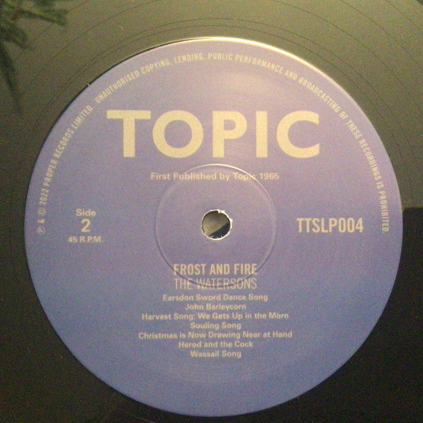 The Watersons - Frost And Fire (A Calendar Of Ritual And Magical Songs) (VINYL) | Mint (M) Mint (M)-The Happy Cap