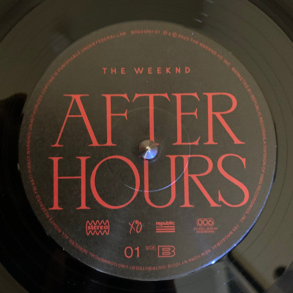 The Weeknd - After Hours (2xVINYL) | Mint (M) Mint (M)-The Happy Cap