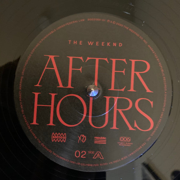 The Weeknd - After Hours (2xVINYL) | Mint (M) Mint (M)-The Happy Cap