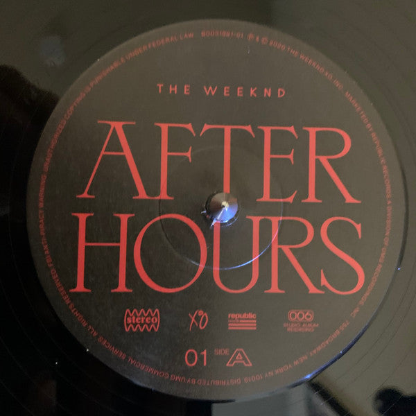 The Weeknd - After Hours (2xVINYL) | Mint (M) Mint (M)-The Happy Cap