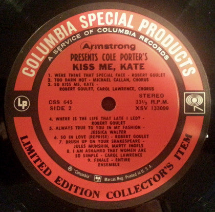 Various - Armstrong Presents Cole Porter's Kiss Me, Kate - Original ABC Television Sound Track | Near Mint (NM) Near Mint (NM)-The Happy Cap