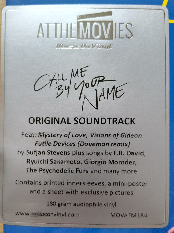 Various - Call Me By Your Name (Original Motion Picture Soundtrack) | Mint (M) Mint (M)-The Happy Cap