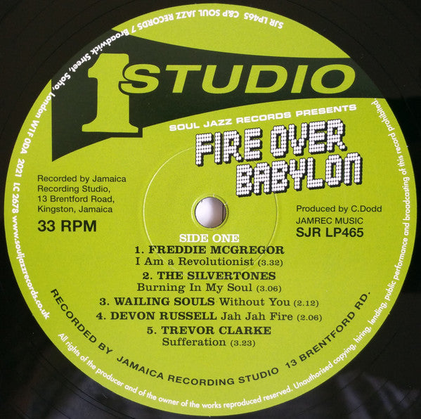 Fire Over Babylon (Dread, Peace And Conscious Sounds At Studio One) | Mint (M) Mint (M)-The Happy Cap