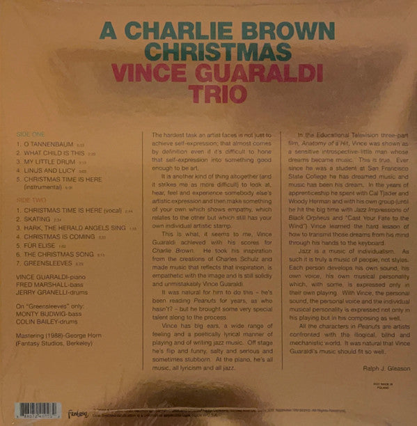 Vince Guaraldi Trio - A Charlie Brown Christmas (VINYL) | Mint (M) Mint (M)-The Happy Cap