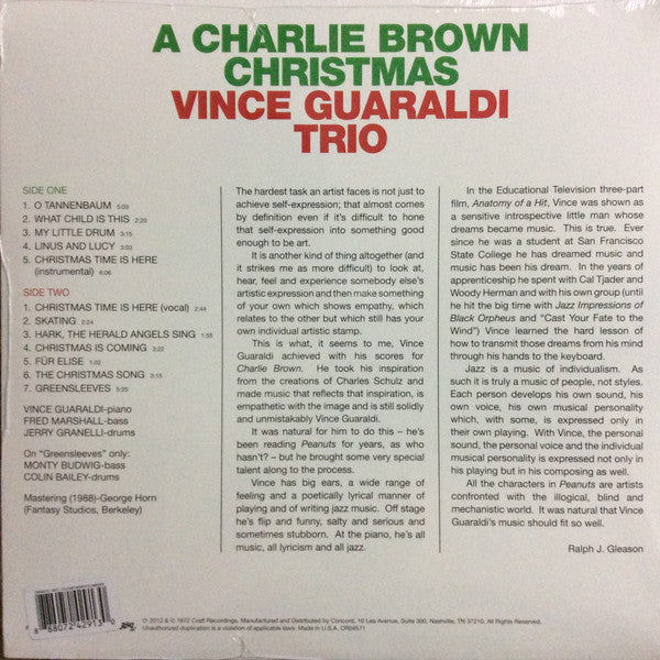 Vince Guaraldi Trio - A Charlie Brown Christmas (SNOWSTORM COLOR VINYL) | Mint (M) Mint (M)-The Happy Cap
