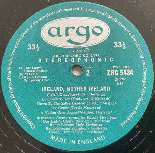 Our Lady's Choral Society - Ireland, Mother Ireland *UK* | Near Mint (NM) Near Mint (NM)-The Happy Cap