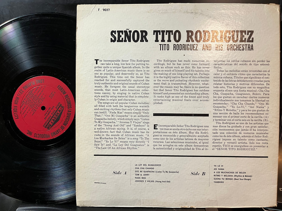 Tito Rodriguez And His Orchestra - Señor Tito Rodriguez (VINYL LP) | Near Mint- (NM-) Excellent (EX)-The Happy Cap
