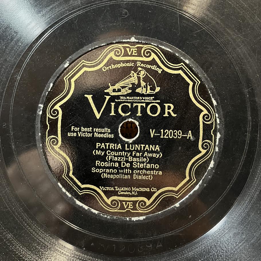 ROSINA DE STEFANO - Patria Luntana / E Campane D A Madonna (10" 78RPM) | Very Good (VG) Generic-The Happy Cap