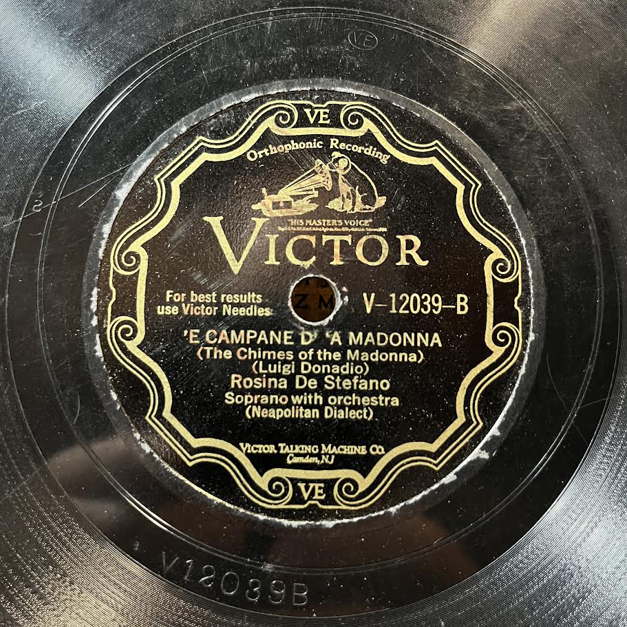 ROSINA DE STEFANO - Patria Luntana / E Campane D A Madonna (10" 78RPM) | Very Good (VG) Generic-The Happy Cap