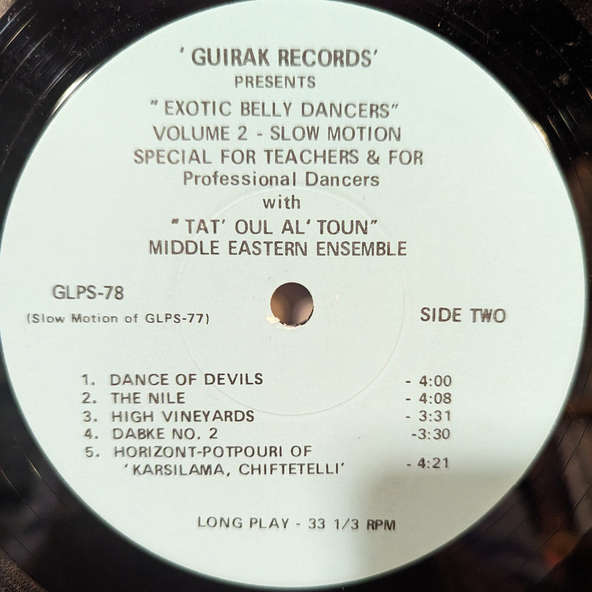 Tat' Oul Al' Toun Middle Eastern Ensemble - Exotic Belly Dancers *SIGNED* - Volume 2 | Excellent (EX) Very Good Plus (VG+)-The Happy Cap