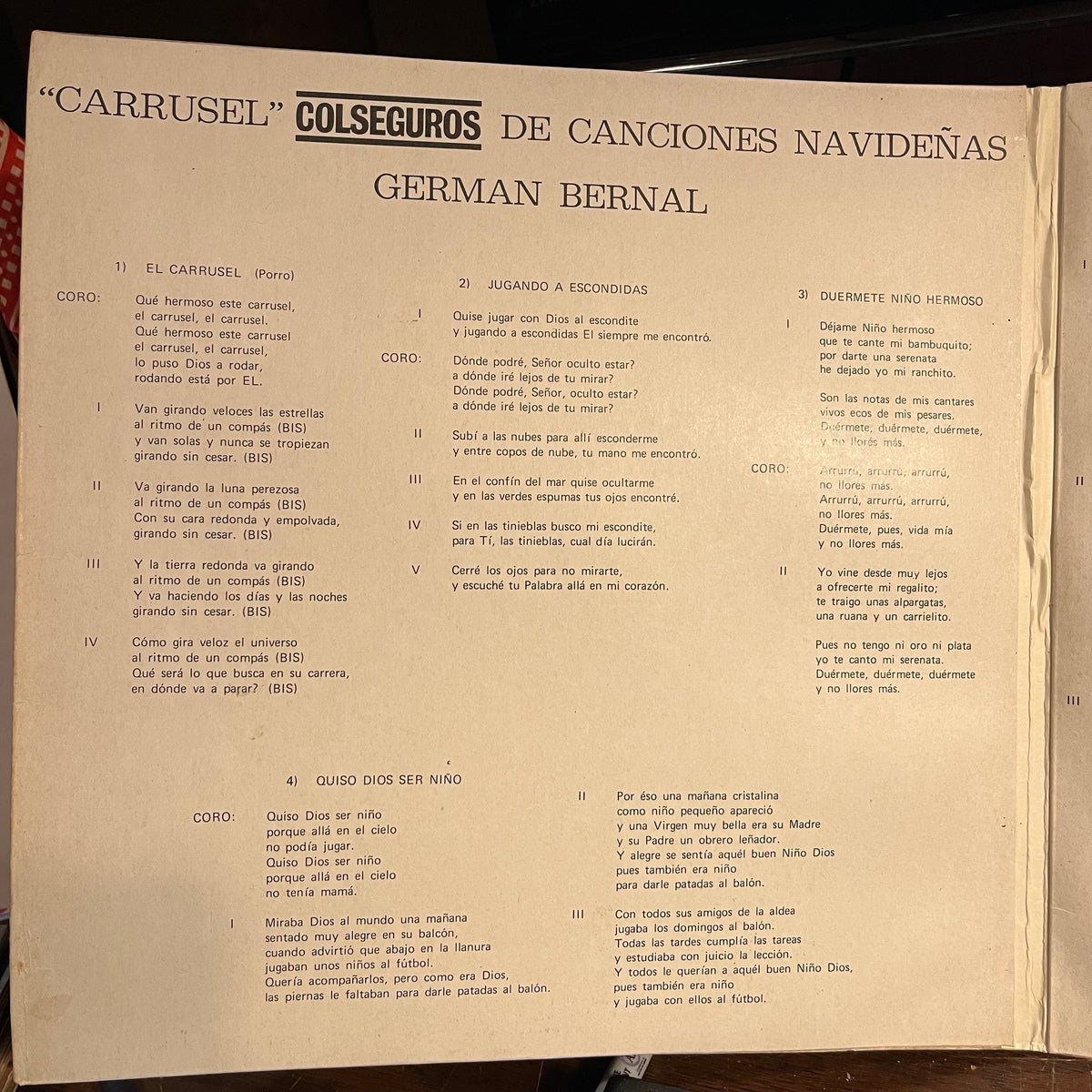 German Bernal - Carrusel / Colseguros De Canciones Navidenas | Near Mint (NM) Near Mint (NM)-The Happy Cap
