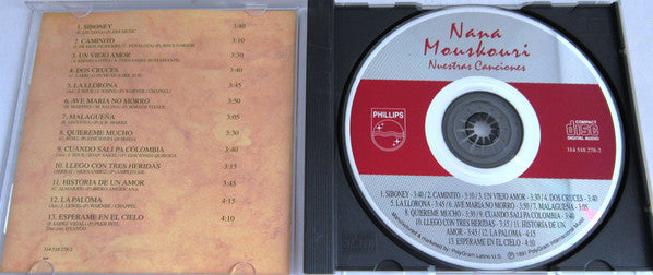 Nana Mouskouri - Nuestras Canciones | Very Good Plus (VG+) Near Mint (NM)-The Happy Cap